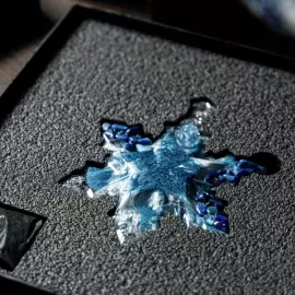 Christmas tree toy with rock crystal "Snowflake" from the Rozhdestvenskaya collection